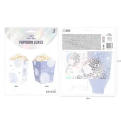 Disco popcorn bægre - Sølvkugle