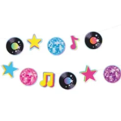Disco retro karton guirlande