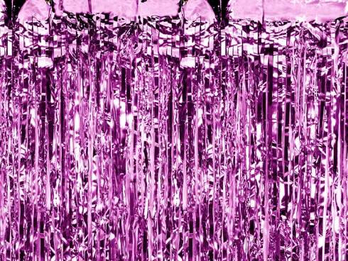 Dørforhæng i folie i pink