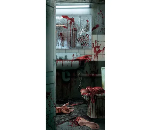 Dør og Vægdekoration - Bloody Bathroom