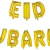 EID Mubarak Folieballon Tekst- Guld