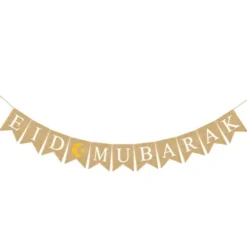 Eid Mubarak hør banner med måne