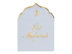 Eid Mubarak servietter lyseblå