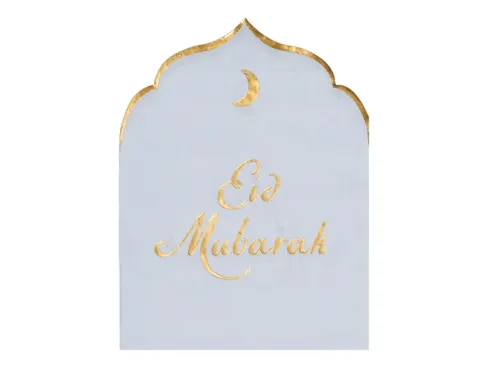 Eid Mubarak servietter lyseblå