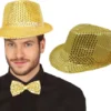 Fedora hat m. guldpalietter