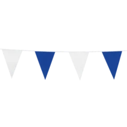 Flagbanner Blå-Hvid
