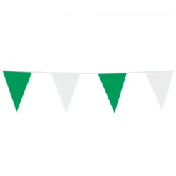 Flagbanner Grøn-Hvid