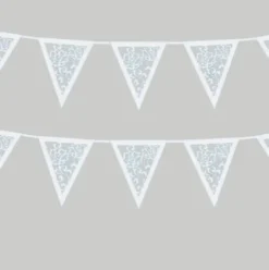 Flagbanner i hvid til Bryllup
