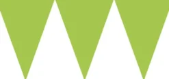 Flagbanner i Limegrøn karton