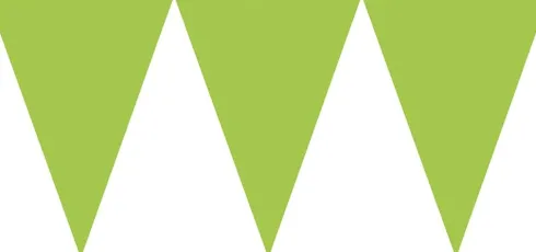 Flagbanner i Limegrøn karton