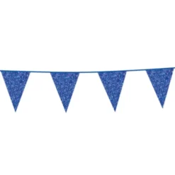 Flagbanner med Blå glitterflag 6m