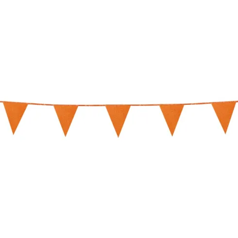 Flagbanner med 12 flag i Glitter-Orange