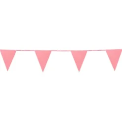 Flagbanner med 12 flag i glitter-mørk rosa