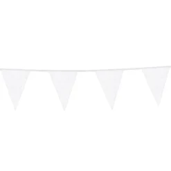 Flagbanner med Hvide glitterflag 6m
