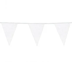 Flagbanner med Hvide glitterflag