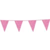 Flagbanner med lyserøde glitterflag