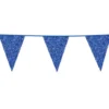Flagbanner 6 m. med 10 BLÅ GLITTER flag