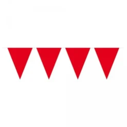 Flagbanner 10 m. med 20 RØD flag