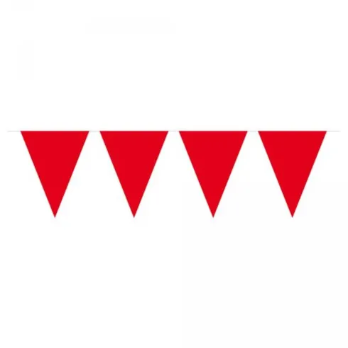 Flagbanner 10 m. med 20 RØD flag