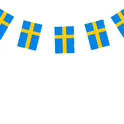 Flagguirlande, Sverige 10 A4 flag, 4m.