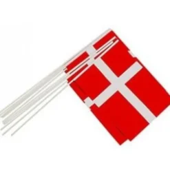 Flag på pind DK A4 10stk