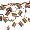 Flagranker, 2 x 2m, Regnbue flag til juletræet