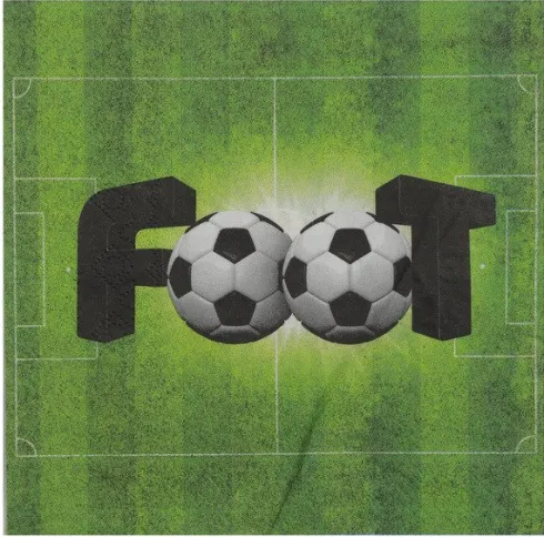 Fodbold motiv servietter 20stk