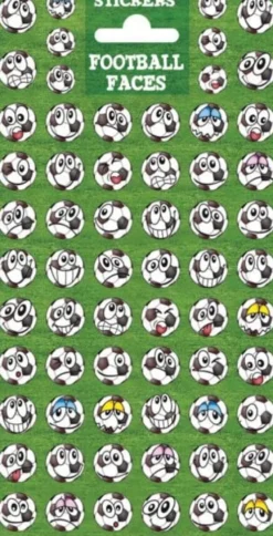 Fodbold stickers med glitter