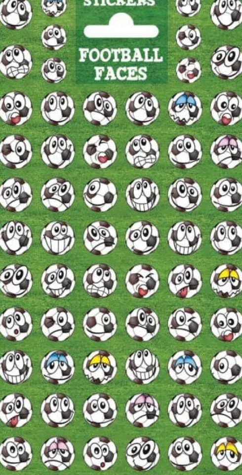 Fodbold stickers med glitter