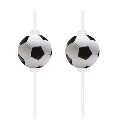 Fodbold sugerør 4 stk