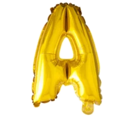 Folie ballon BOGSTAVER - GULD 102 cm