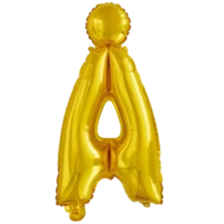 Folie ballon BOGSTAVER - GULD, 41 cm