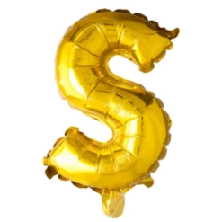 Folie ballon BOGSTAVER - GULD, 41 cm