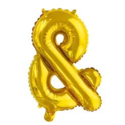 Folie ballon BOGSTAVER - GULD, 41 cm