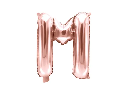 Folie ballon BOGSTAVER - Rosegold, 35 cm