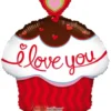 Folie ballon , 46 cm, CUPCAKE I LOVE YOU