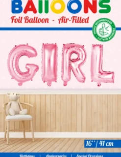 Folie ballon GIRL 41 cm