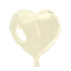 Folie ballon Hjerte 46 cm CREME