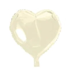 Folie ballon Hjerte 46 cm CREME