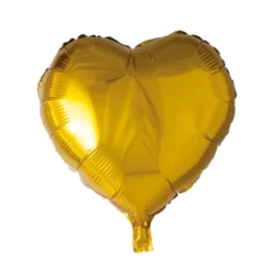 Folie ballon Hjerte 46 cm GULD