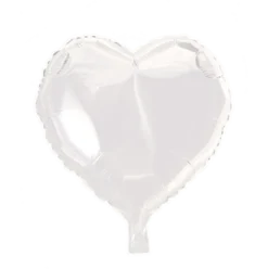 Folie ballon Hjerte 46 cm HVID