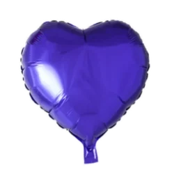 Folie ballon Hjerte 46 cm LILLA