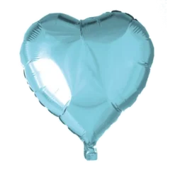 Folie ballon Hjerte 46 cm LYSEBLÅ