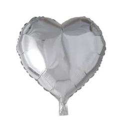 Folie ballon Hjerte 46 cm SØLV