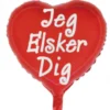 Folie ballon Hjerte rød, Jeg elsker dig , 46 cm