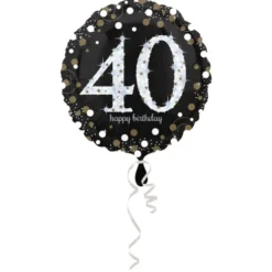 40 folie ballon sparkling gold
