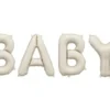 Folieballon Sæt Baby Cremefarvet