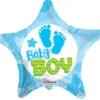 Folie ballon Stjerne BABY BOY ø 46 cm