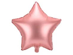 Folieballon stjerne i mat rosegold