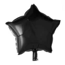 Folie ballon Stjerne SORT 46 cm